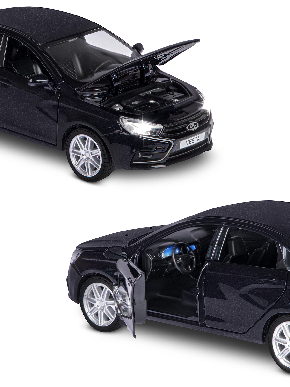 Автомобиль АВТОпанорама LADA Vesta 1:24 JB1251150 - фото 9