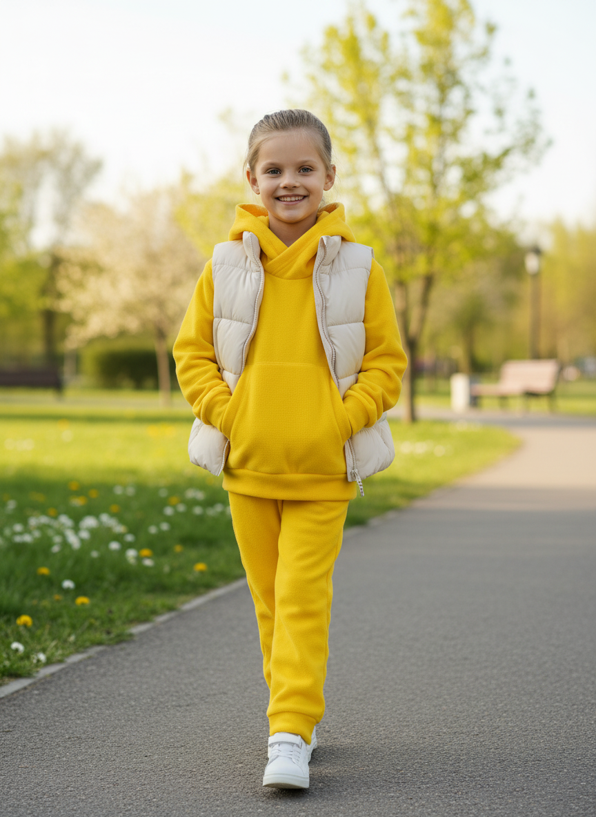 Костюм флисовый Утенок 7043г(ш) желтый - фото 2
