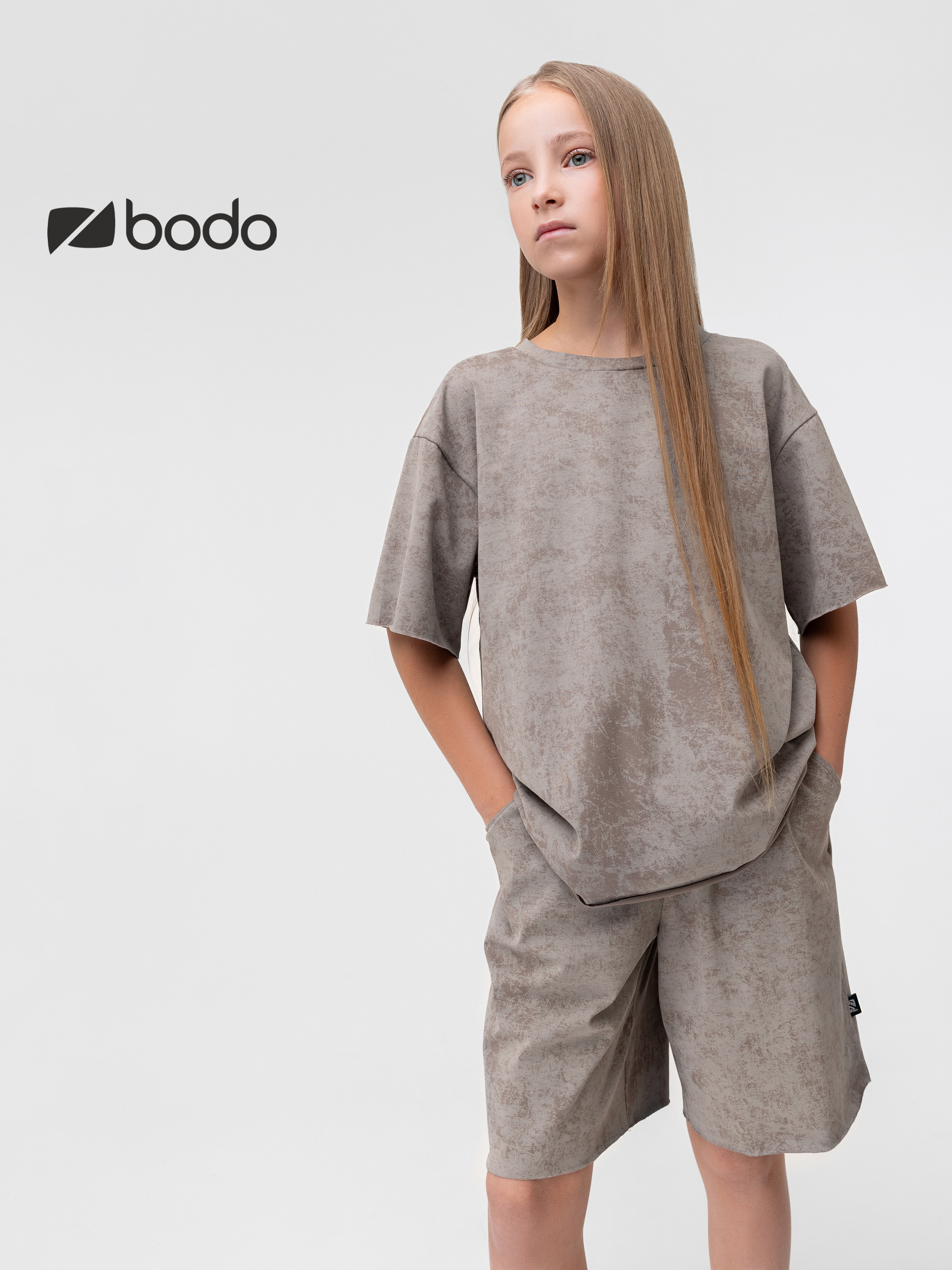 Футболка и шорты Bodo 46-152MU_бежевый - фото 2
