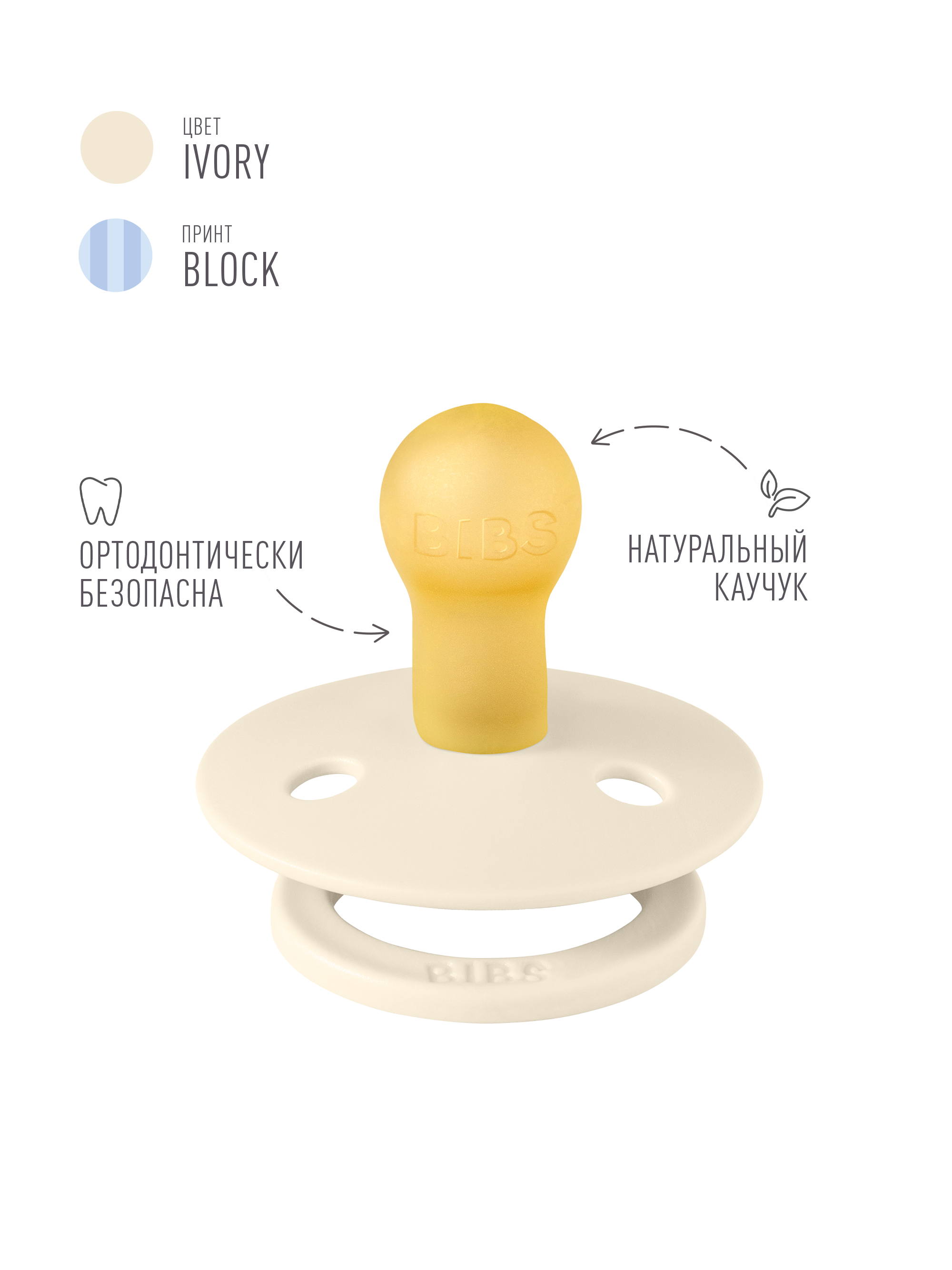 Набор BIBS латекс классическая от 0 мес. 2 шт. - фото 3