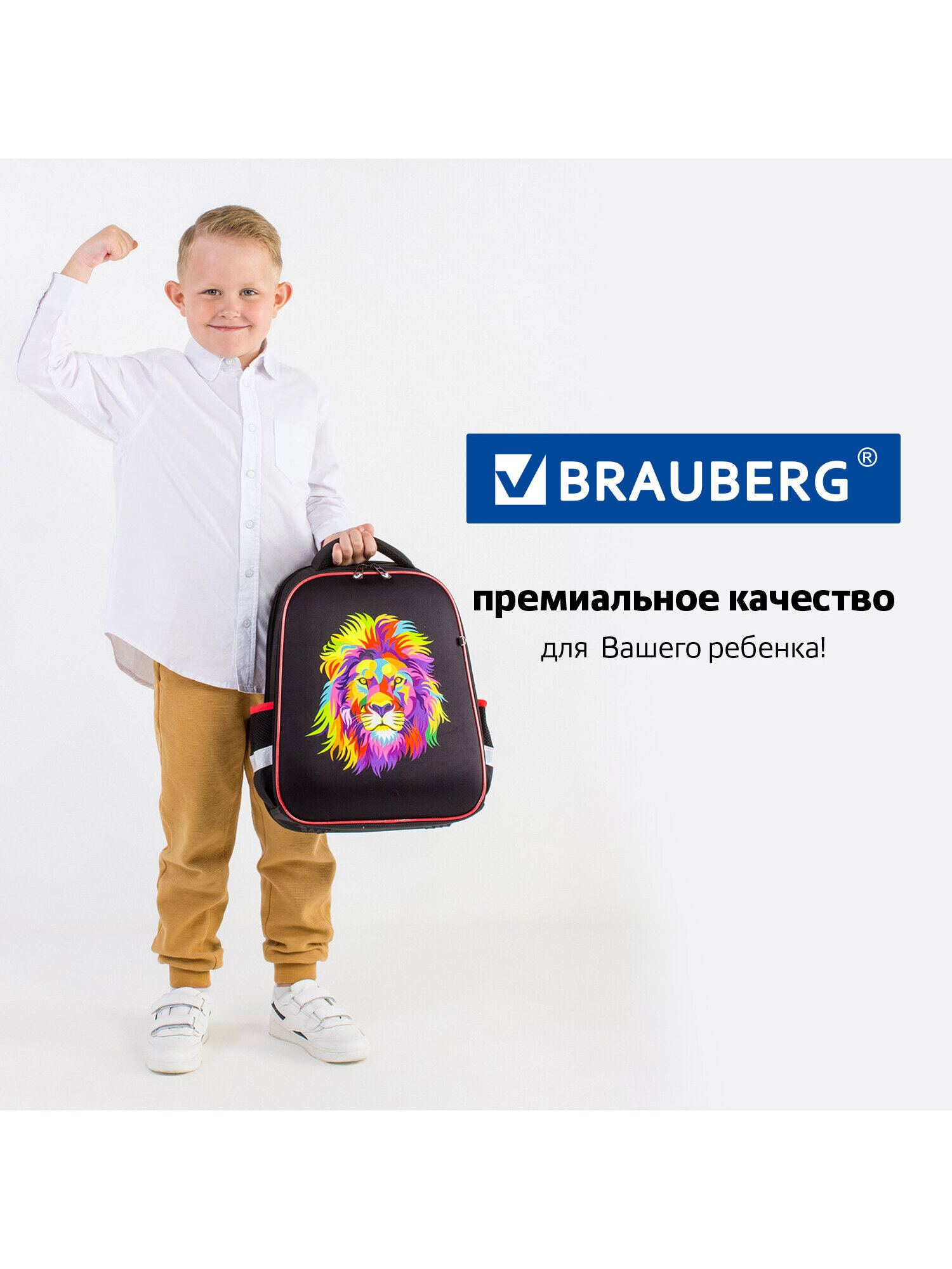 Ранец Brauberg разноцветный лев - фото 12
