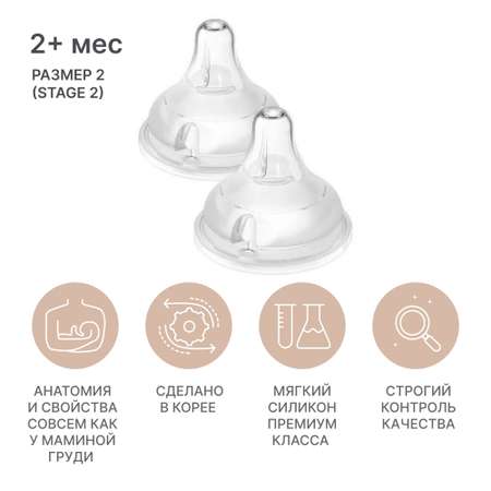 Соска MOYUUM Anti-Colic силикон (средний поток)