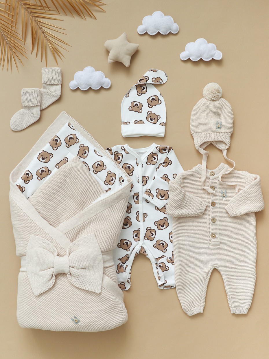 Комплект на выписку Bunnyphant 0363/бежево-коричневый - фото 1