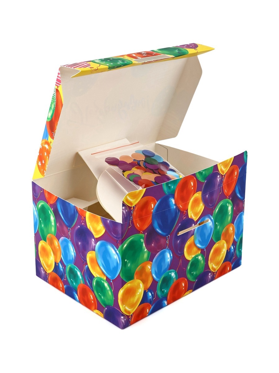 Подарочная упаковка Дарите Счастье бум-коробка сюрприз Поздравляю 20 х15 х12,5 см - фото 4