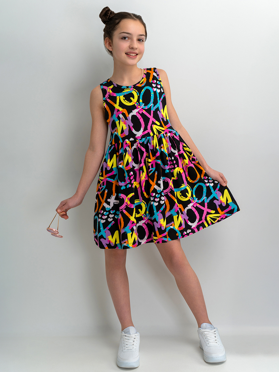 Платье HappyFox HF00199черный.с.сердечками - фото 7