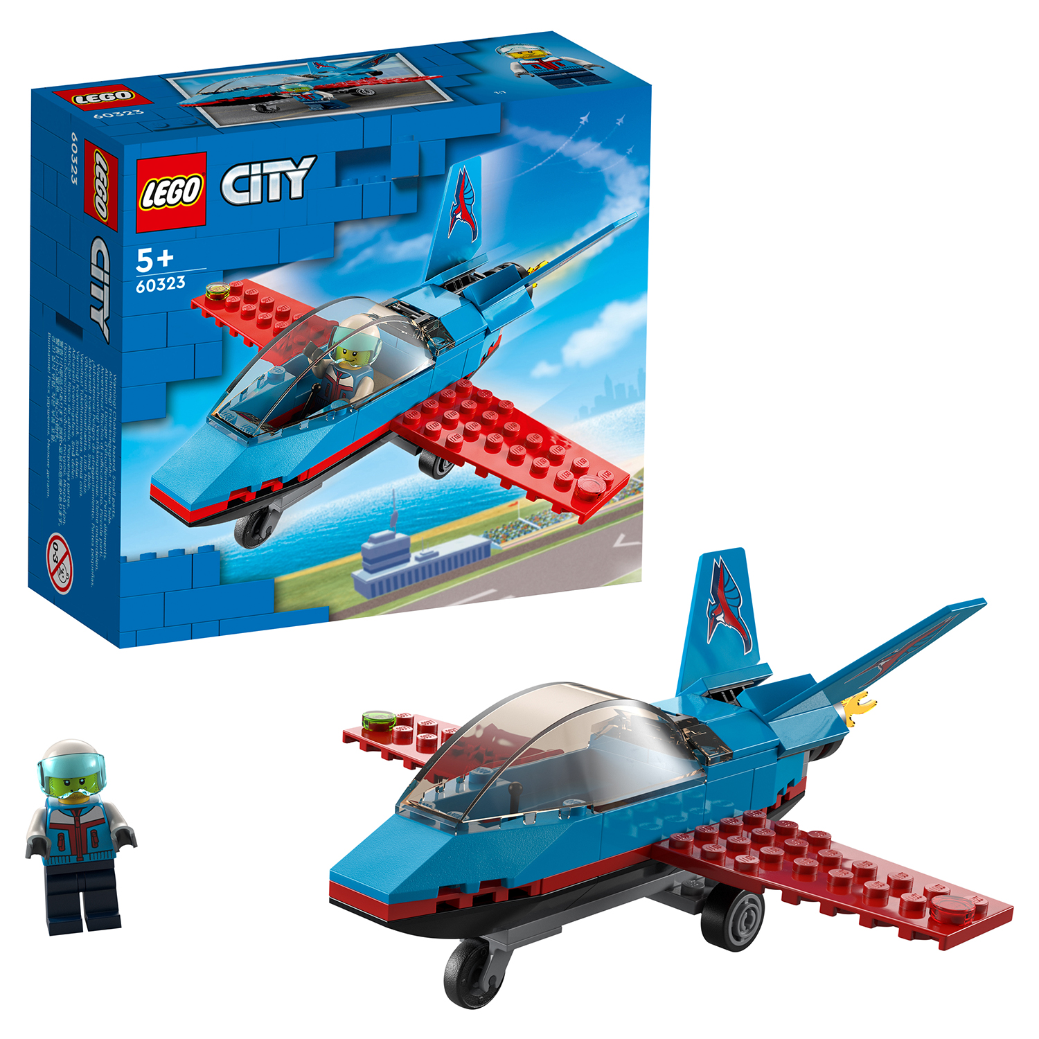 Конструктор LEGO City GreatVehicles Трюковый самолёт 59 дет. - фото 1
