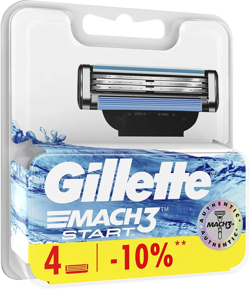 Сменные кассеты GILLETTE Mach3 Start-4 - фото 1
