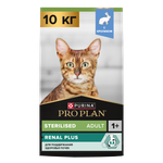Корм сухой для кошек PRO PLAN RENAL PLUS 10 кг с кроликом для стерилизованных