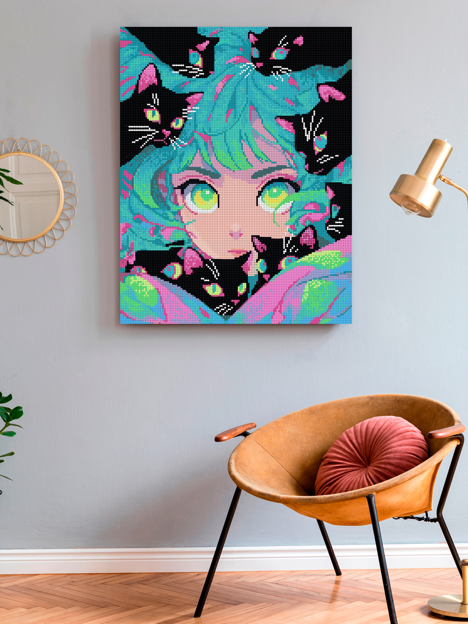 Алмазная мозаика Art on Canvas Фея кошек в ассортименте - фото 3
