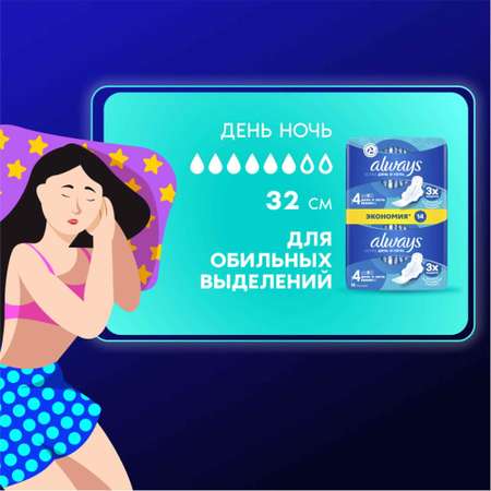 Прокладки гигиенические Always Ultra Day and Night 14шт