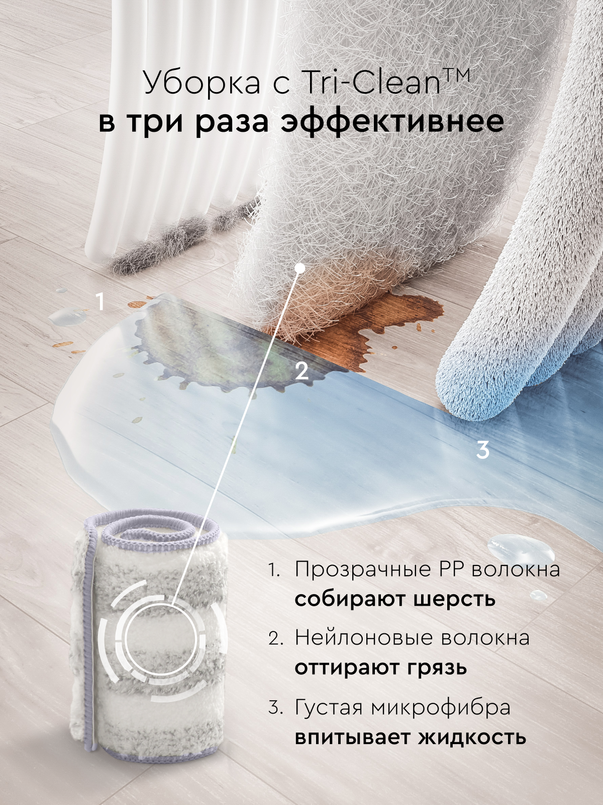 Швабра с отжимом без ведра Hauswell Slim Pro - фото 5