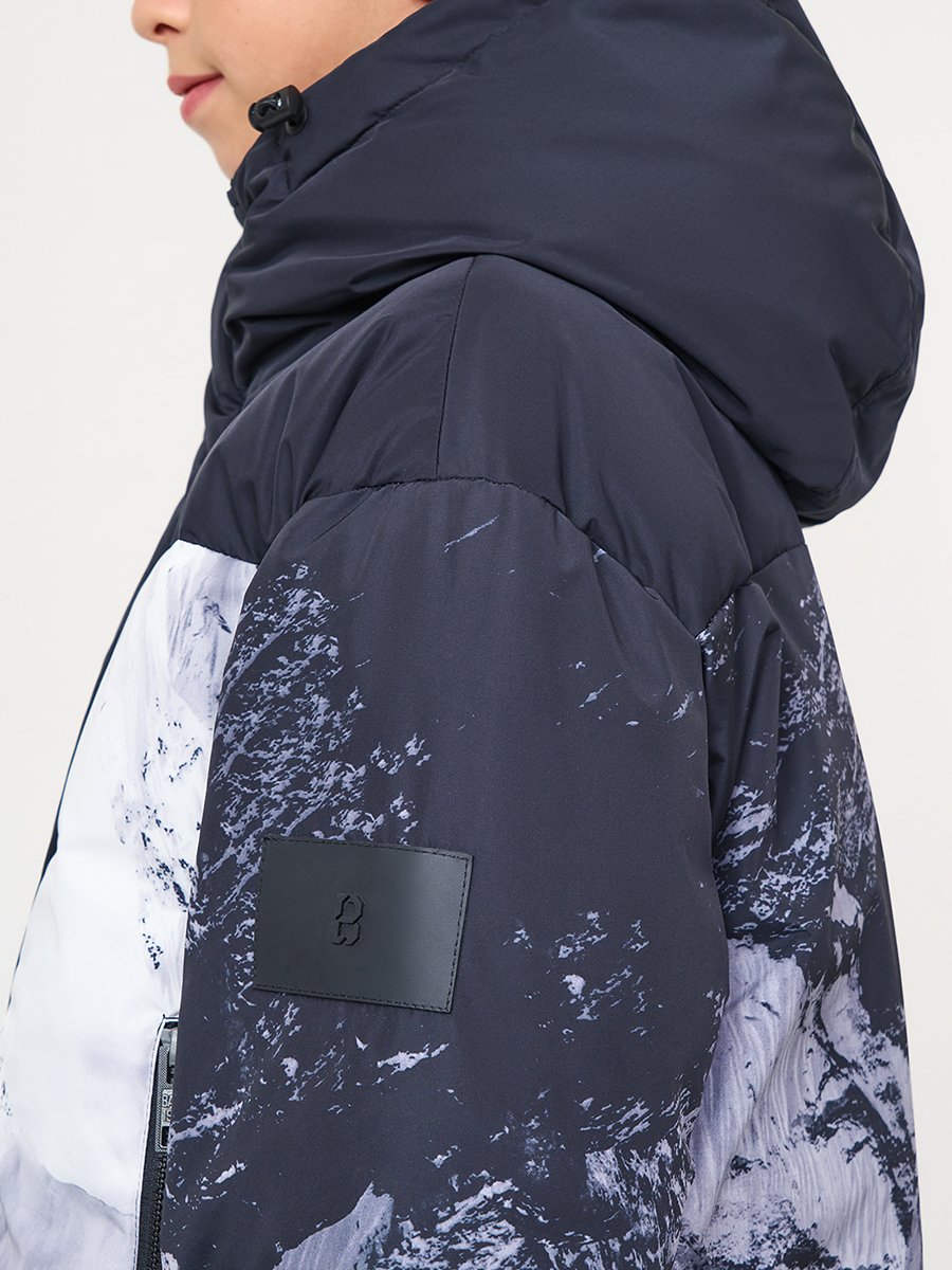 Пуховик Baon BK5023506/BLACK-WHITE PRINTED - фото 6