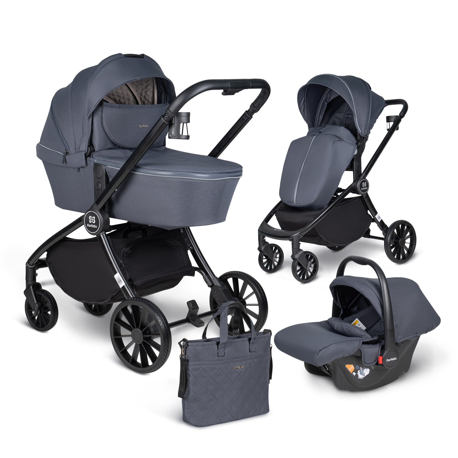 Коляска 3в1 Farfello Baby shell - фото 9