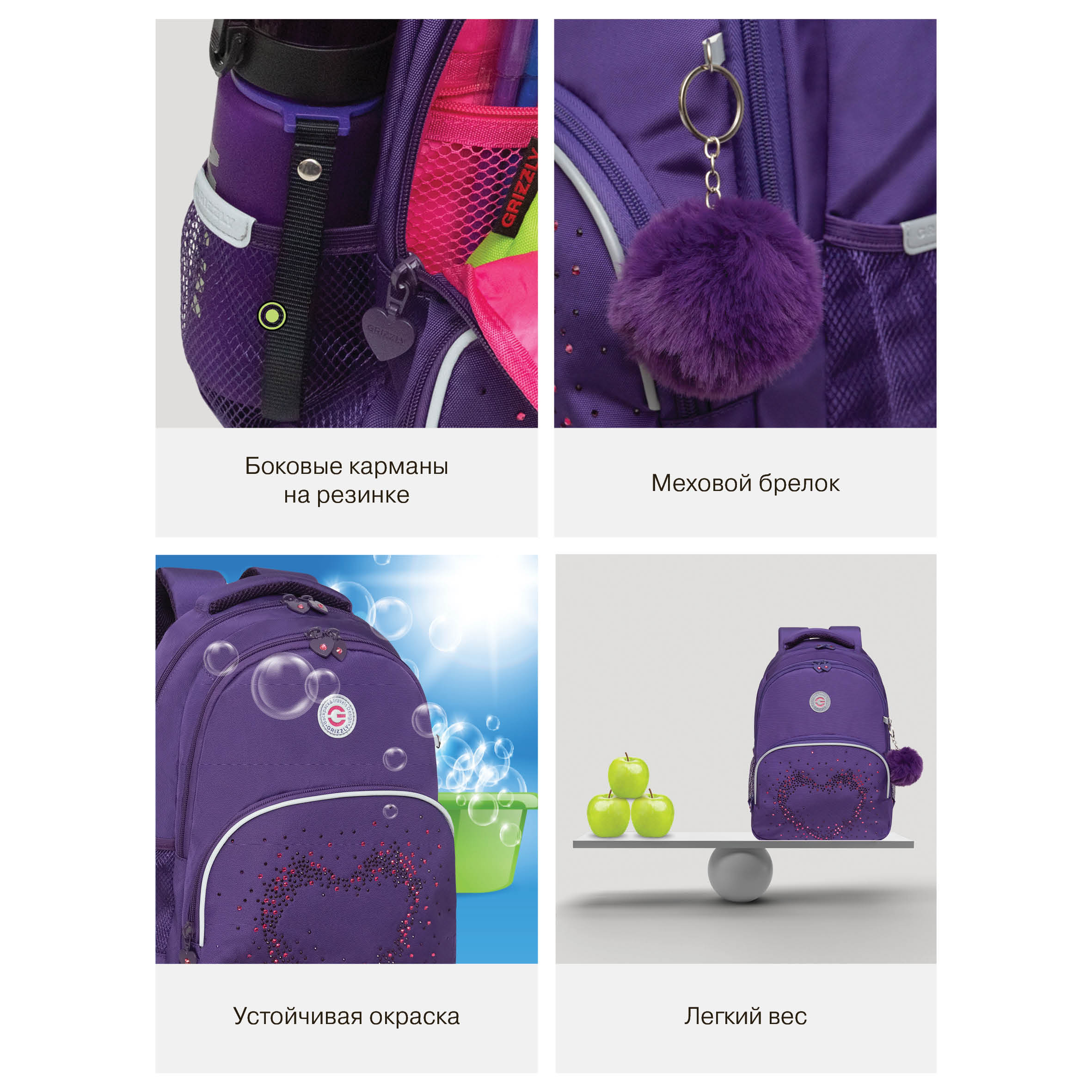 Рюкзак Grizzly для девочки - фото 11