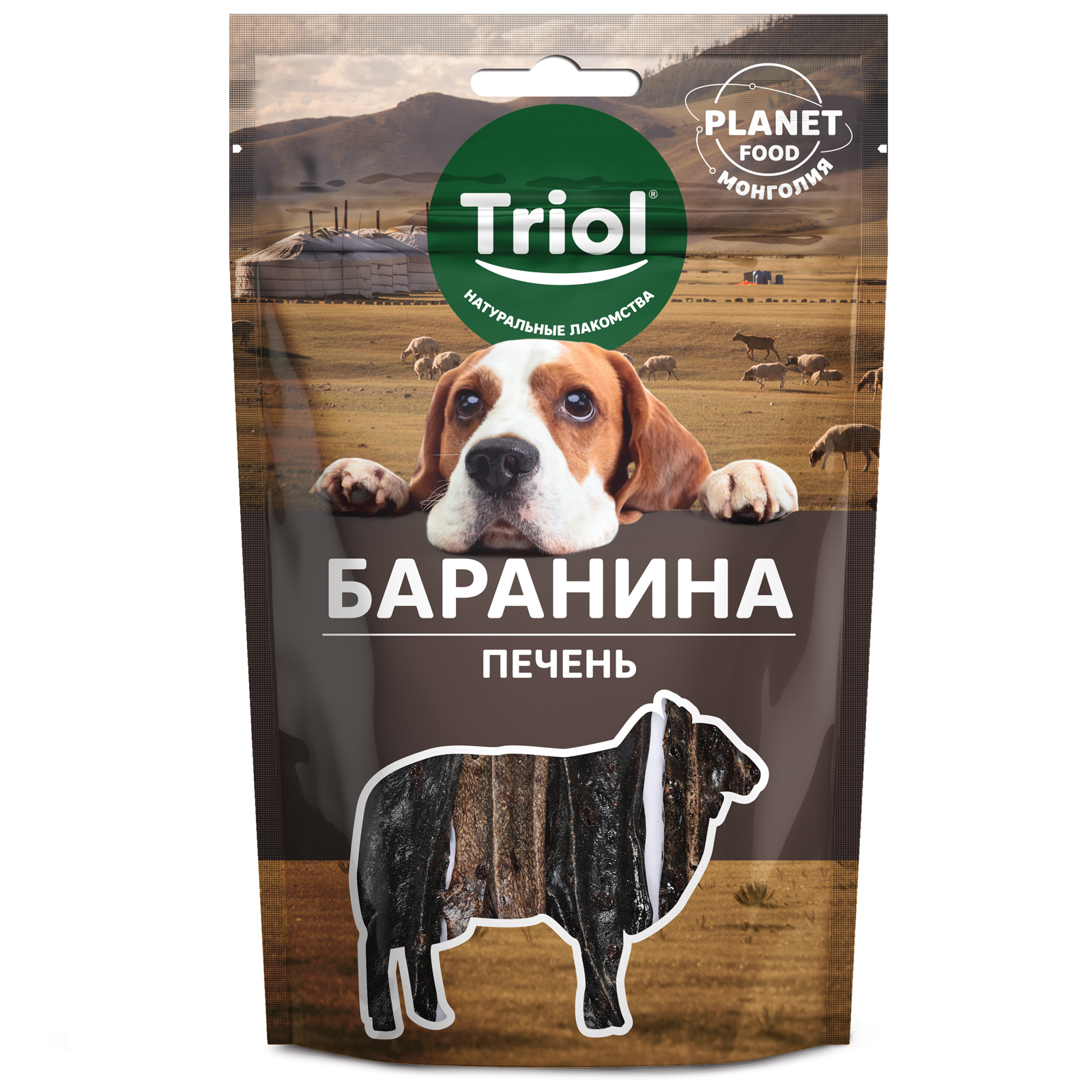 Лакомство для собак Triol 50г Planet food печень баранья - фото 1