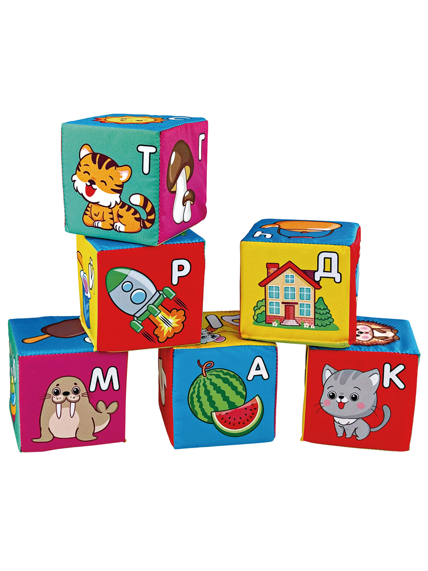 Игрушка Плюшики кубики Азбука - фото 3