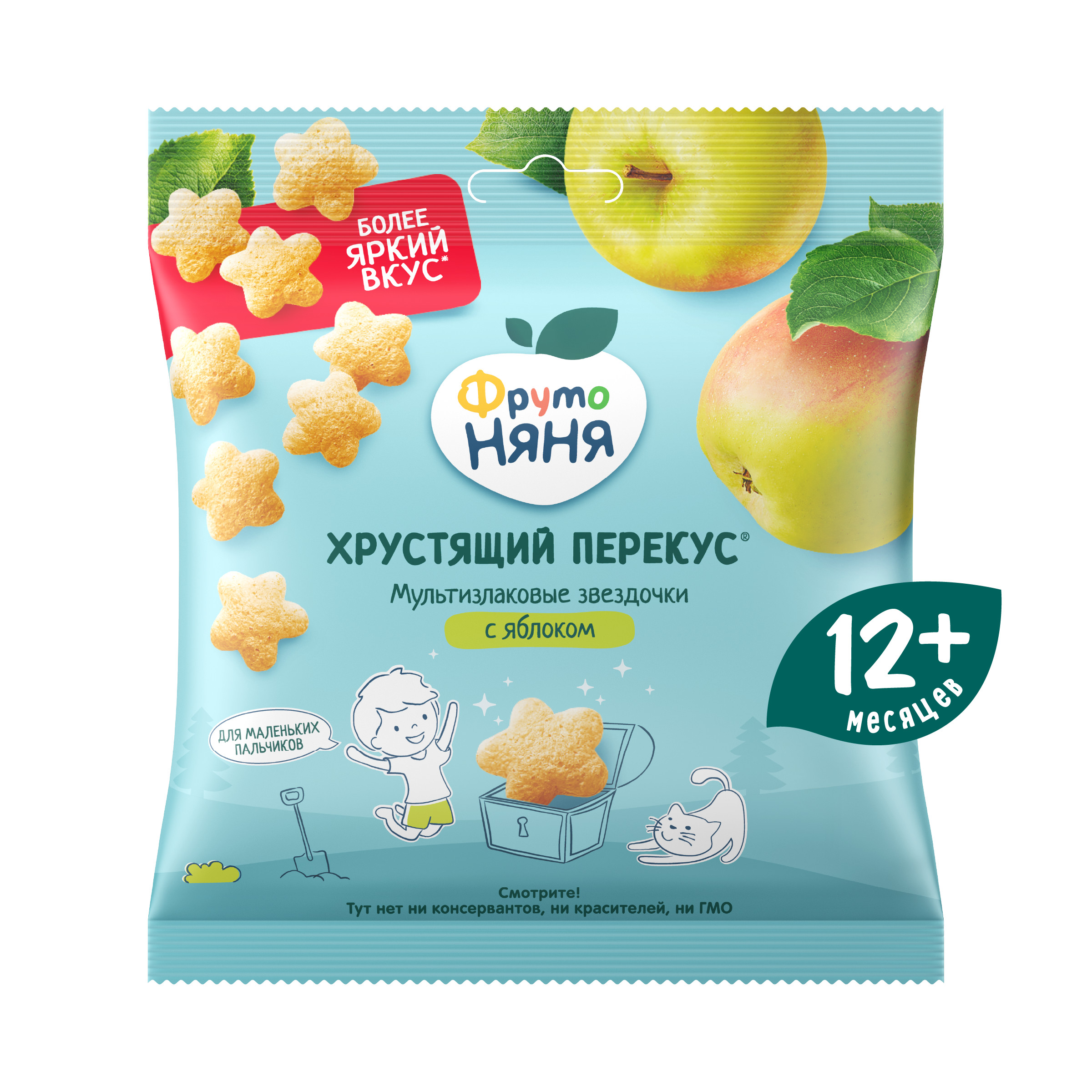 Воздушные снеки ФрутоНяня яблоко с 12 мес 21 г - фото 1