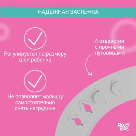 Нагрудник ROXY-KIDS силикон