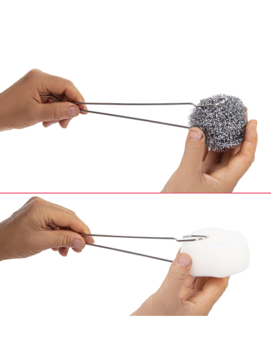 Набор для мытья посуды Лайма ершик металлический кухонный и 2 губки-мочалки - фото 13