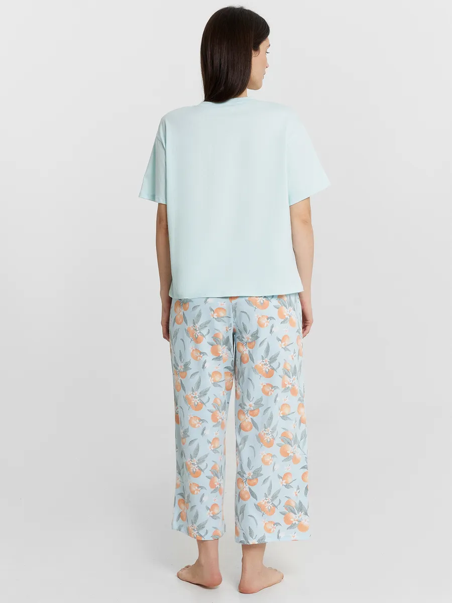 Пижама Mark Formelle (Марк Формэль) 592600/сахарная пудра +апельсины на сахарной пудре - фото 3