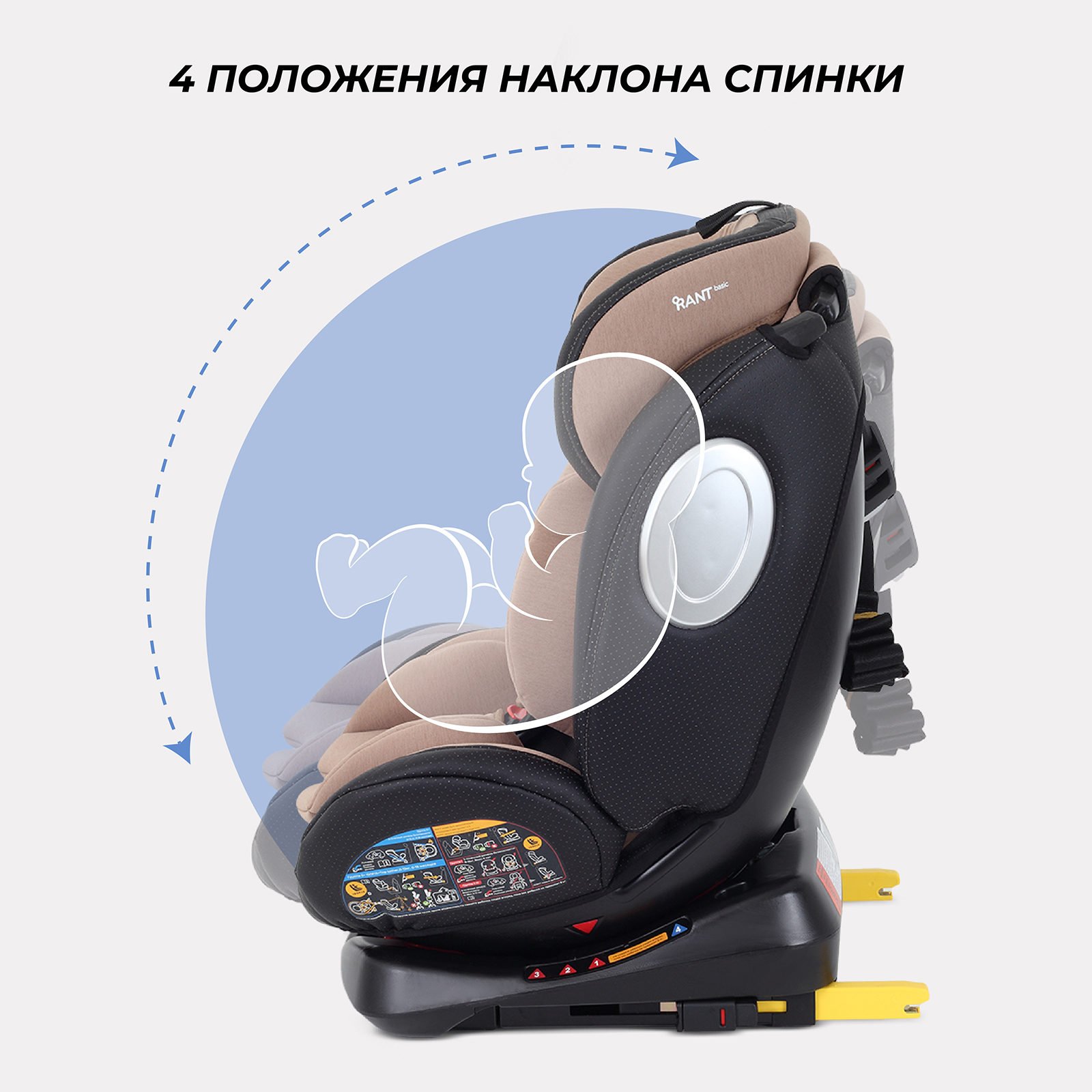 Автокресло Rant Basic Twist Pro Isofix 0+/1/2/3 (0-36 кг) - фото 6