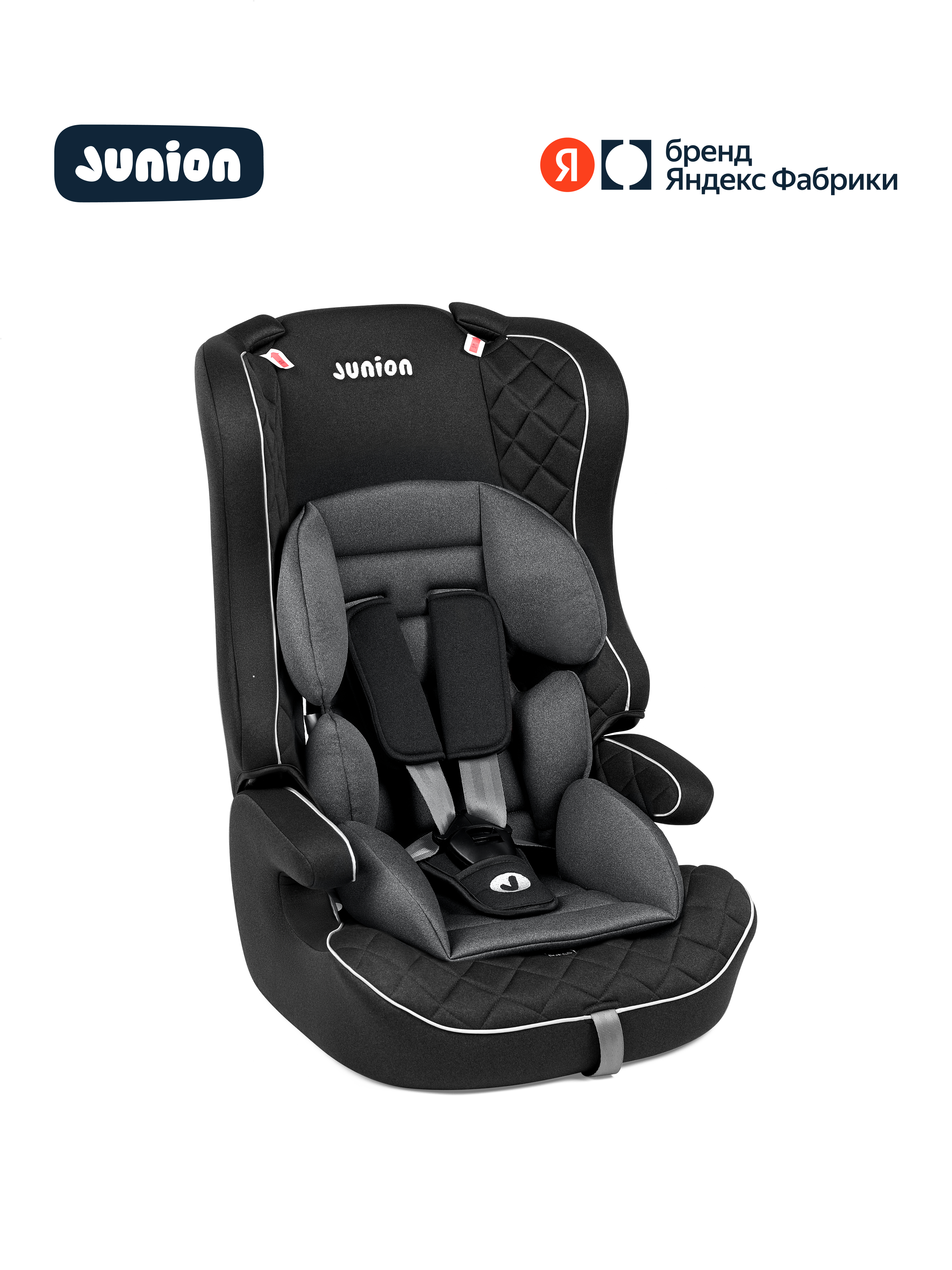 Автокресло Junion Dino 1/2/3 (9-36 кг) черный - фото 1
