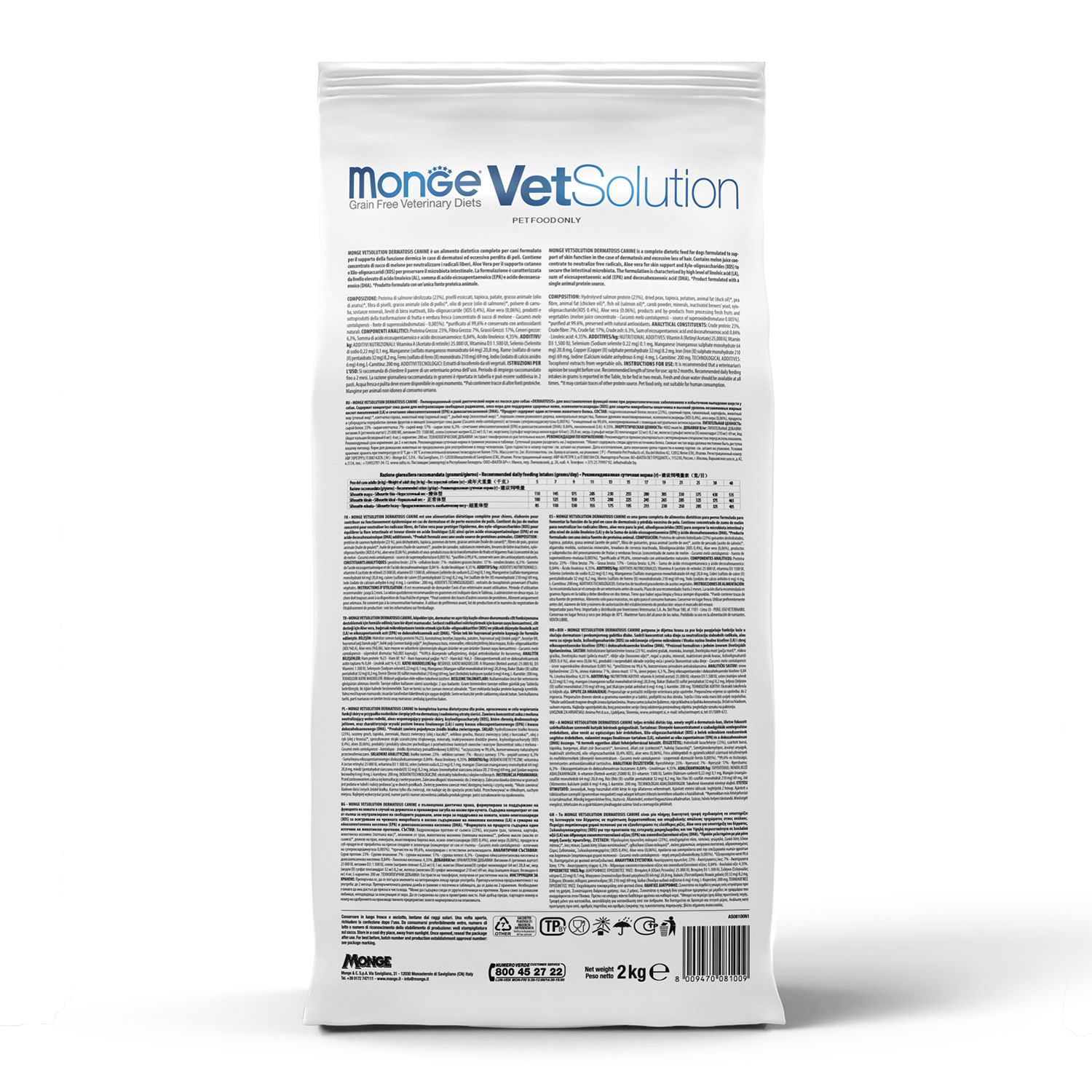 Корм для собак диетический MONGE VetSolution Dog Renal and Oxalate Ренал и Оксалат при ХПН 2кг - фото 6