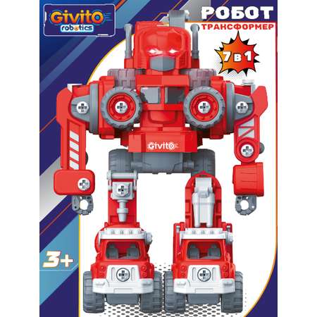7в1 Интерактивный робот-трансформер Пожарный G2411-483