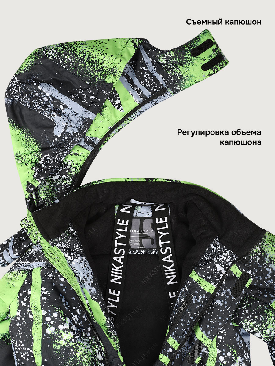 Костюм NIKASTYLE 7з1725 салат/черный - фото 10