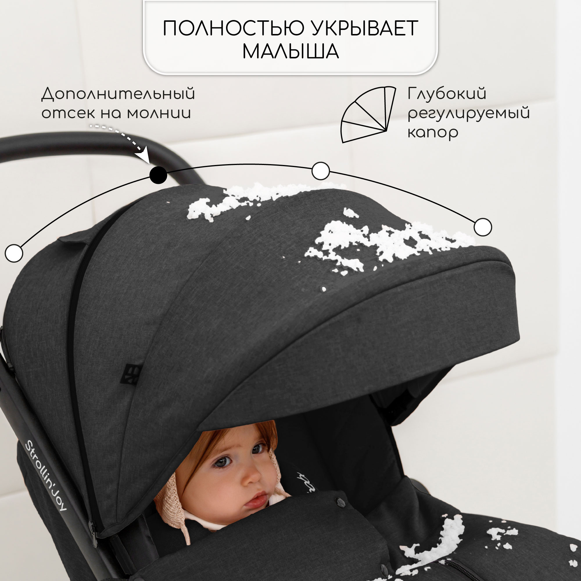 Коляска прогулочная Amarobaby Strollin Joy - фото 5