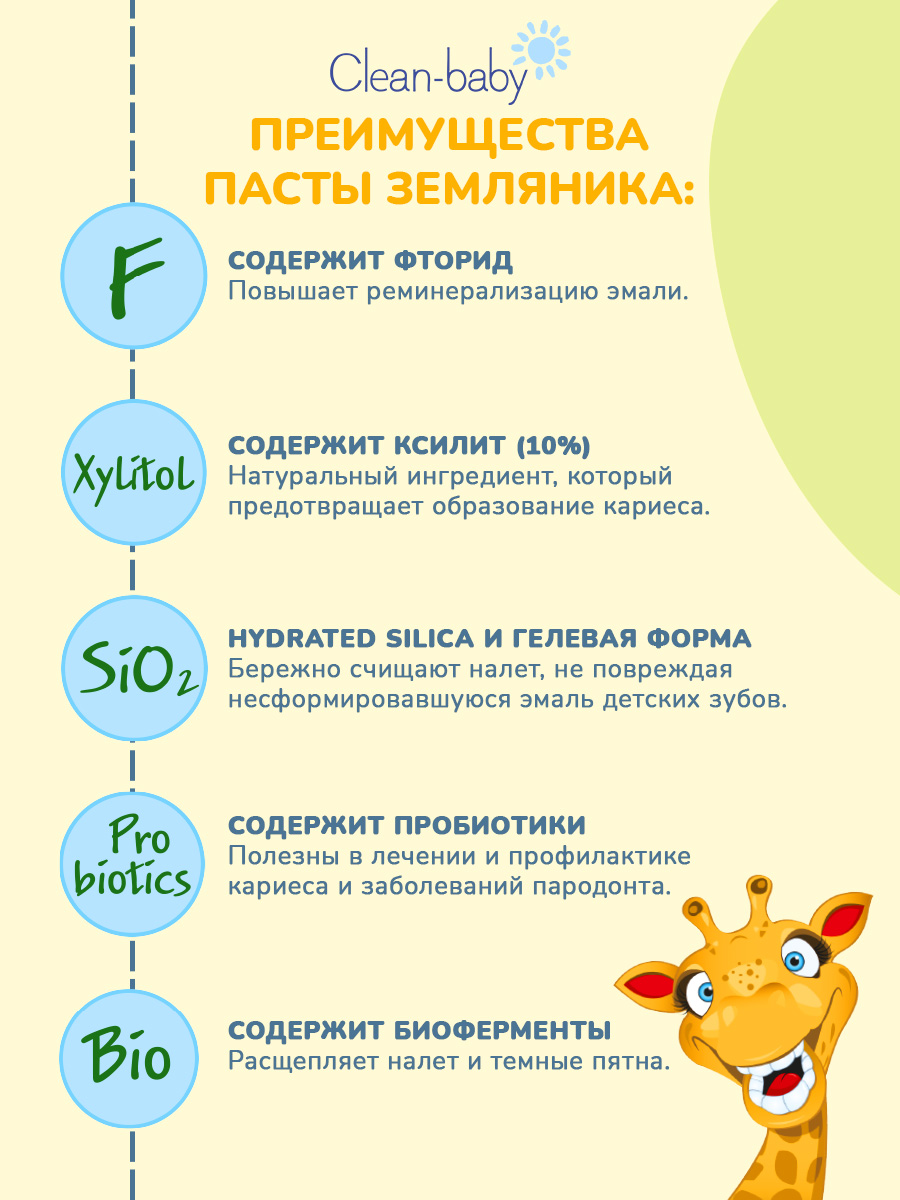 Зубная паста Clean-baby с фтором - фото 4