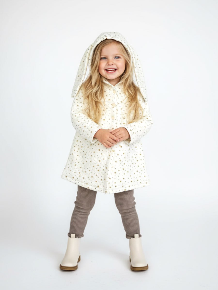 Пальто VEDDI 447кп-2025 экрю звёздочки - фото 1