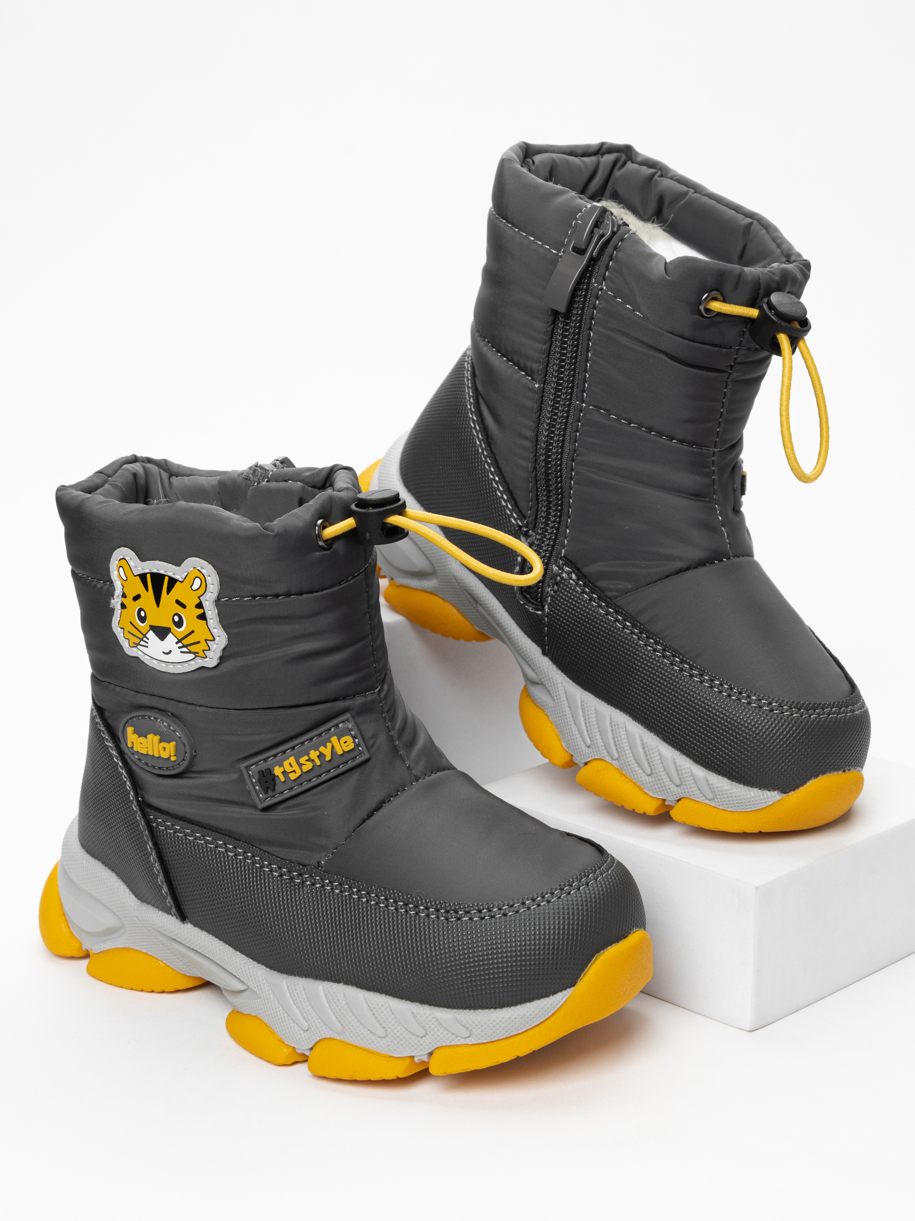Дутики TikkaGo 6Y14_23001-2_grey-yellow - фото 2