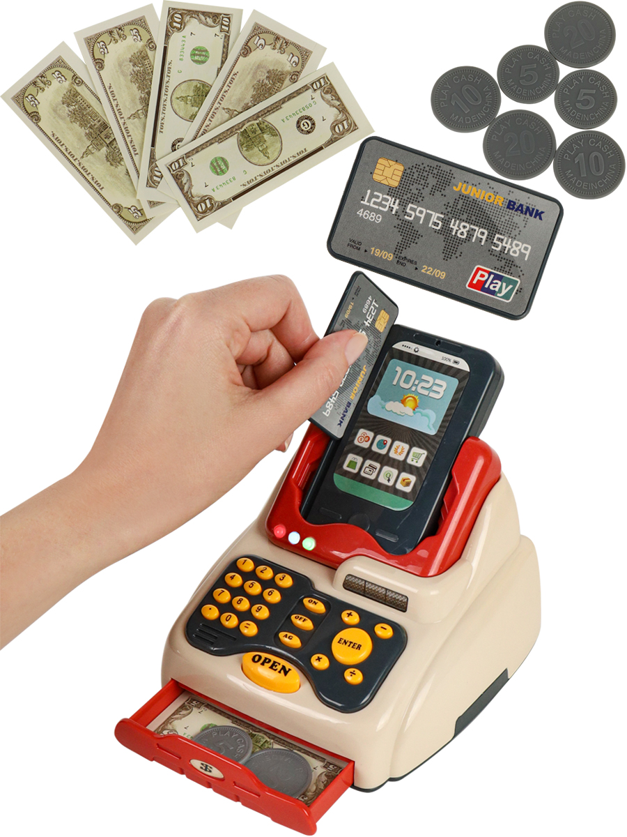 Игровой набор Рыжий кот касса, прилавок, продукты, тележки и корзинки - фото 12