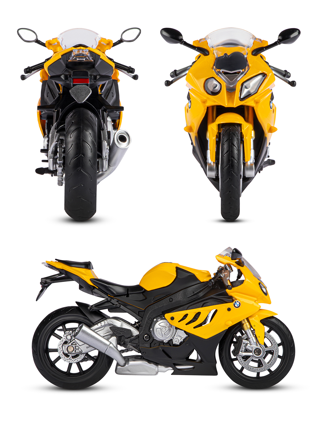 Мотоцикл АВТОпанорама BMW S1000R 1:12 JB1251606 - фото 5