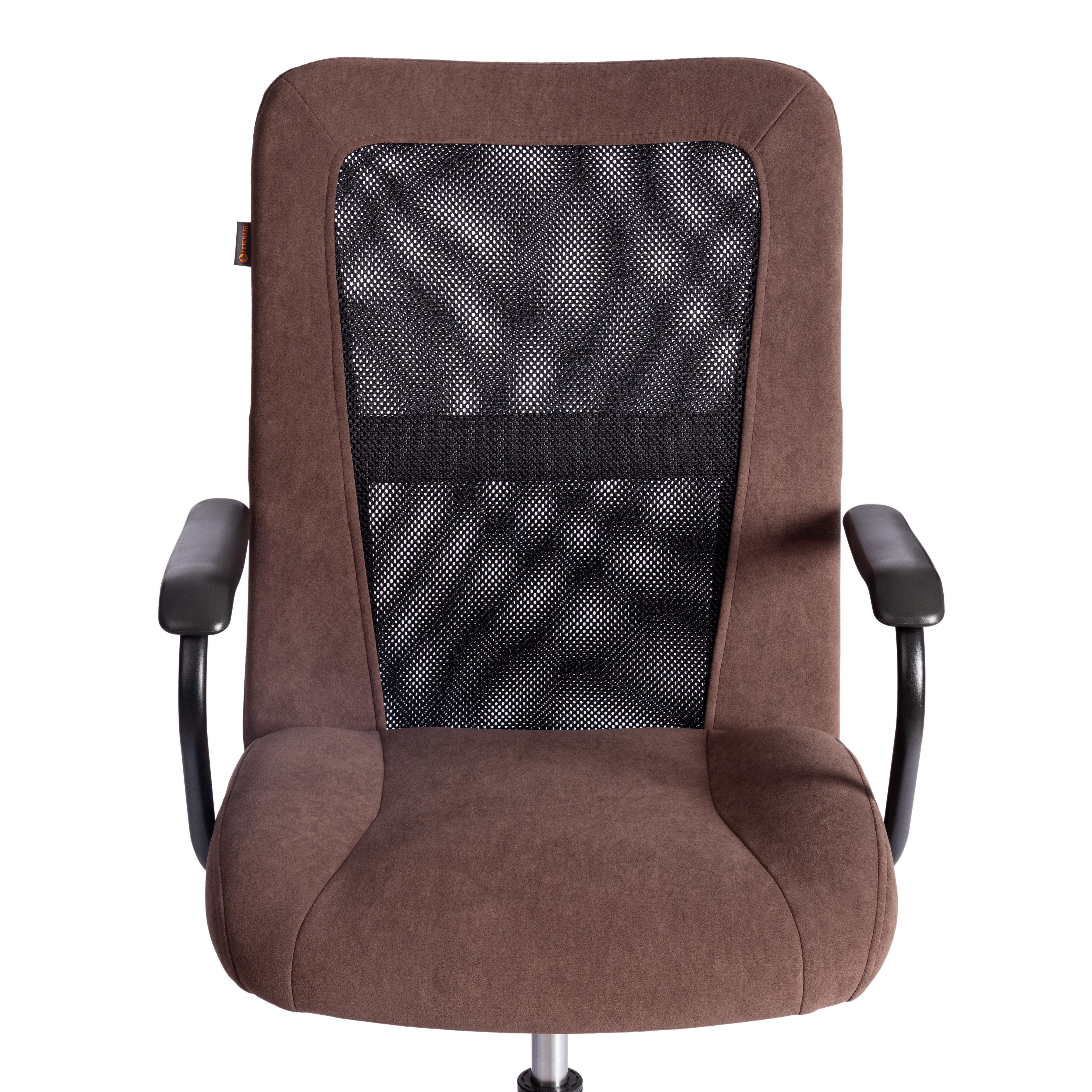 Компьютерное кресло TETCHAIR Стафф флок коричневый черный - фото 7