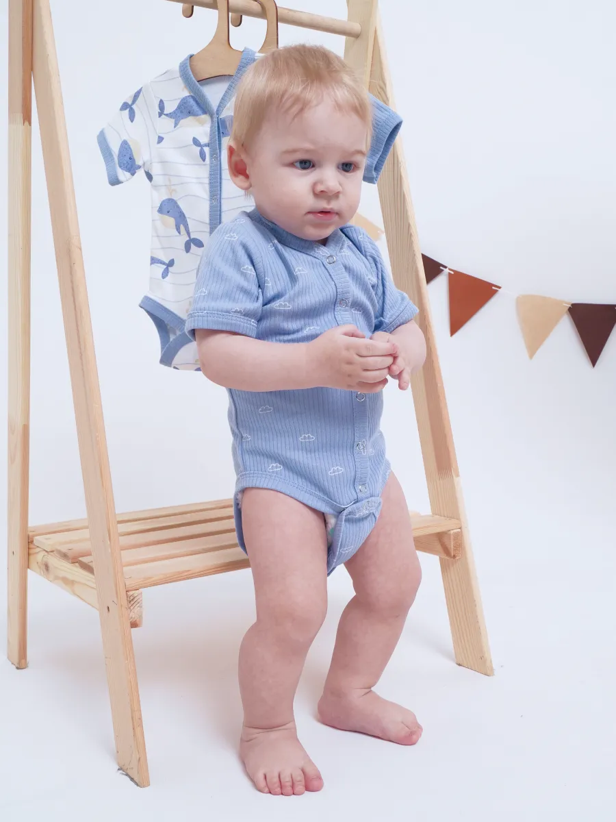 Боди 3 шт Супер Пупс нбр/3пр/бд/sk23/рубчик/морскаясказка - фото 23