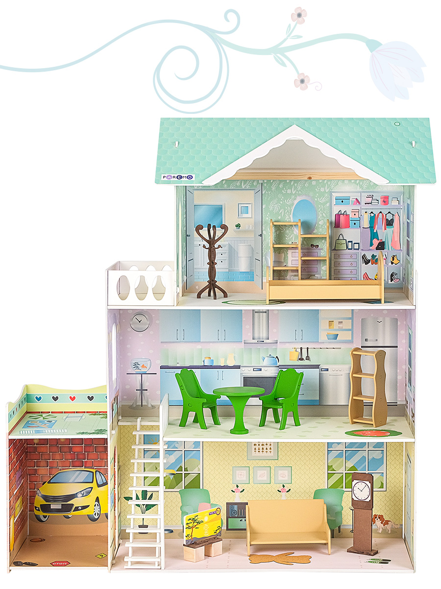 Домик для кукол PAREMO 118 см с мебелью PD318-13 - фото 11