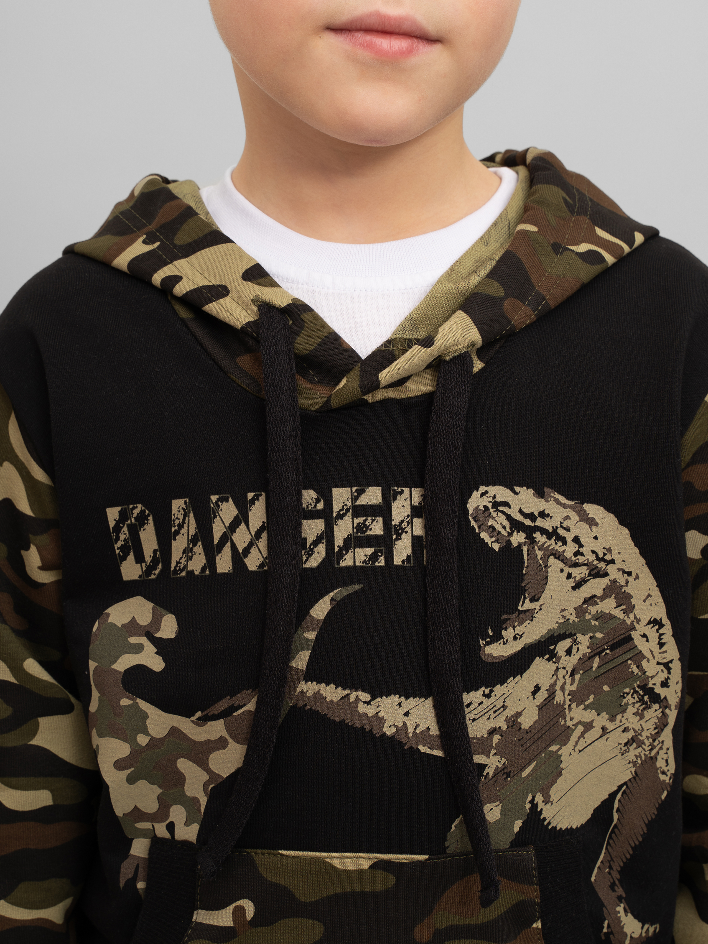 Худи и брюки Утенок 747 хаки черный дино - фото 8