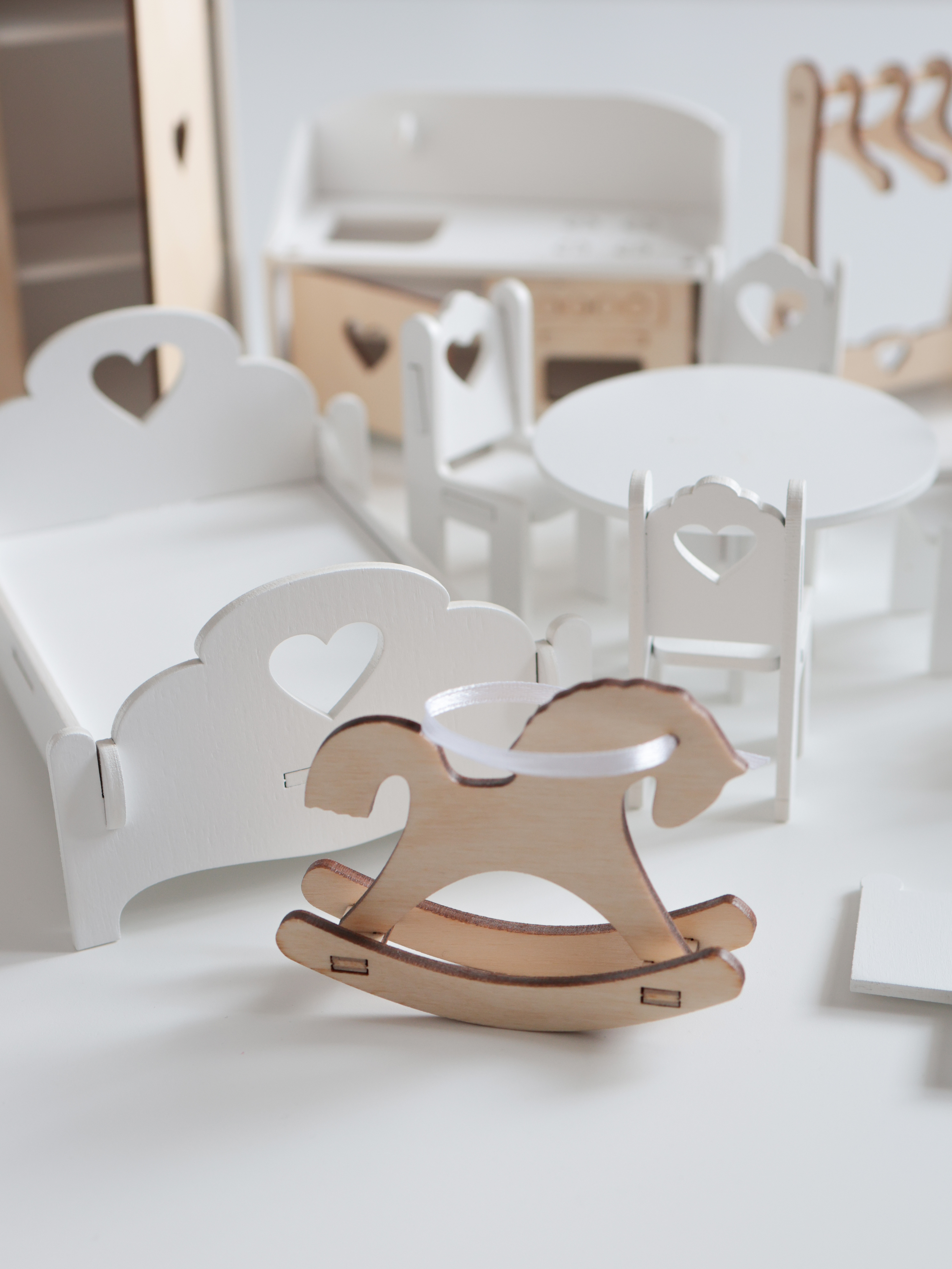 Аксессуар для кукол LittleWoodHome диван, качели, кровать, кухня, шкаф, стул, люлька, кукольный интерьер 9000 - фото 11