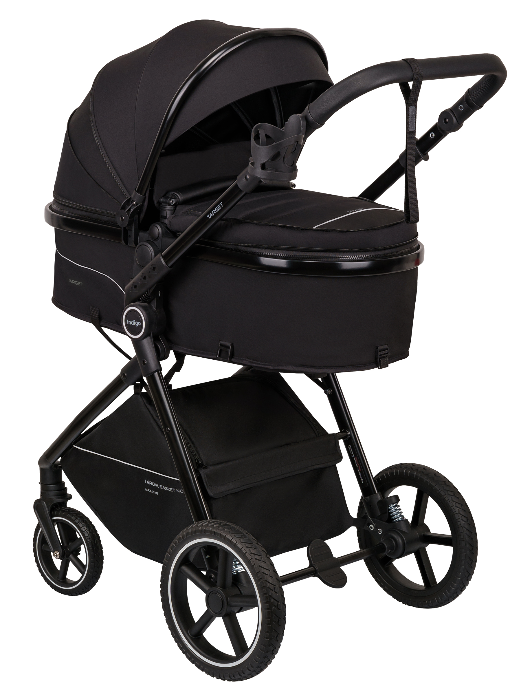 Коляска трансформер Indigo Target 3в1 черный - фото 19