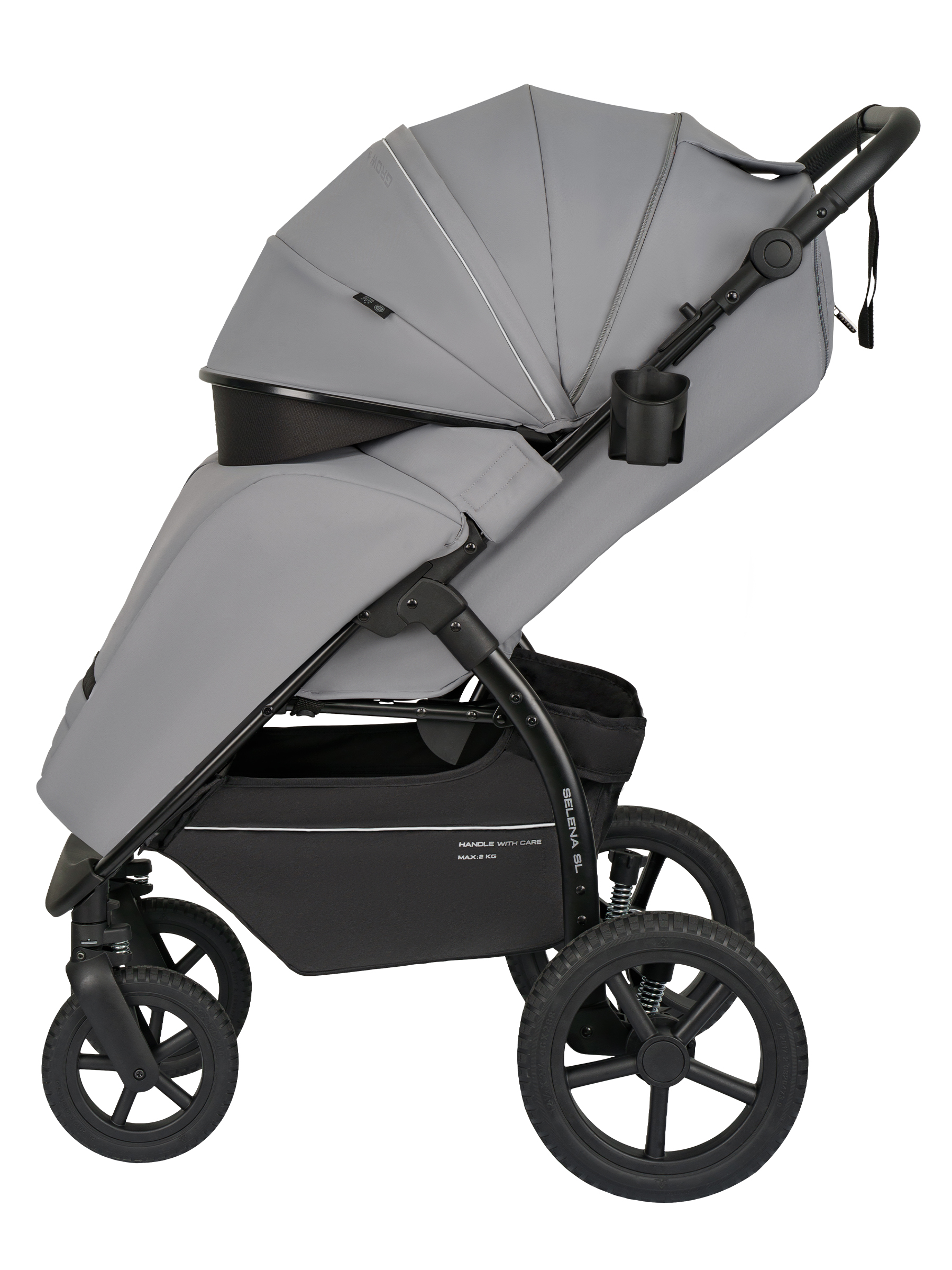 Коляска прогулочная JOVOLA Selena SL, всесезонная серый - фото 20