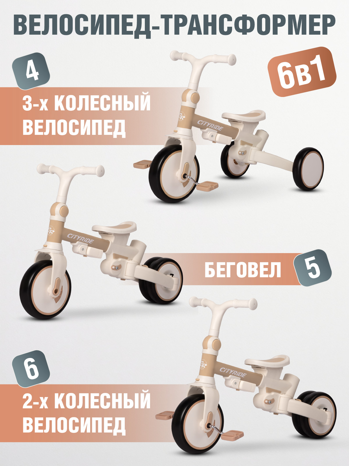 Трехколесный велосипед CITYRIDE - фото 3
