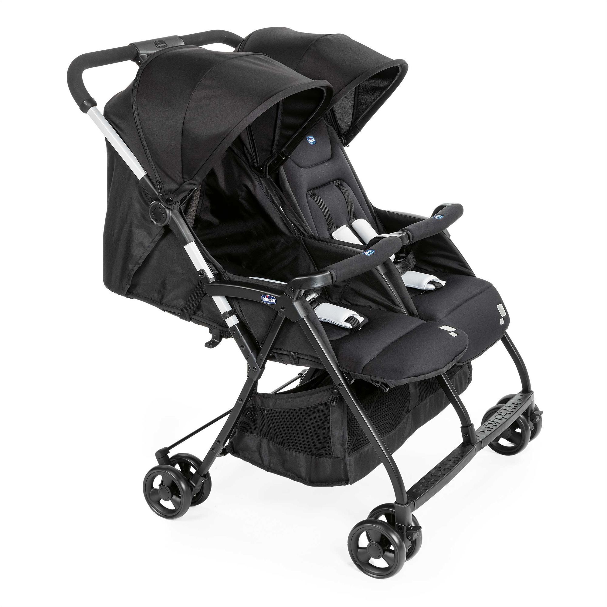 Коляска прогулочная для двойни Chicco Ohlala Twin Black Night черный - фото 11