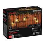 Электрогирлянда Vegas 45V Ретро лампы 25 теплых LED ламп 5 ламп чёрный провод 5 м 8 режимов
