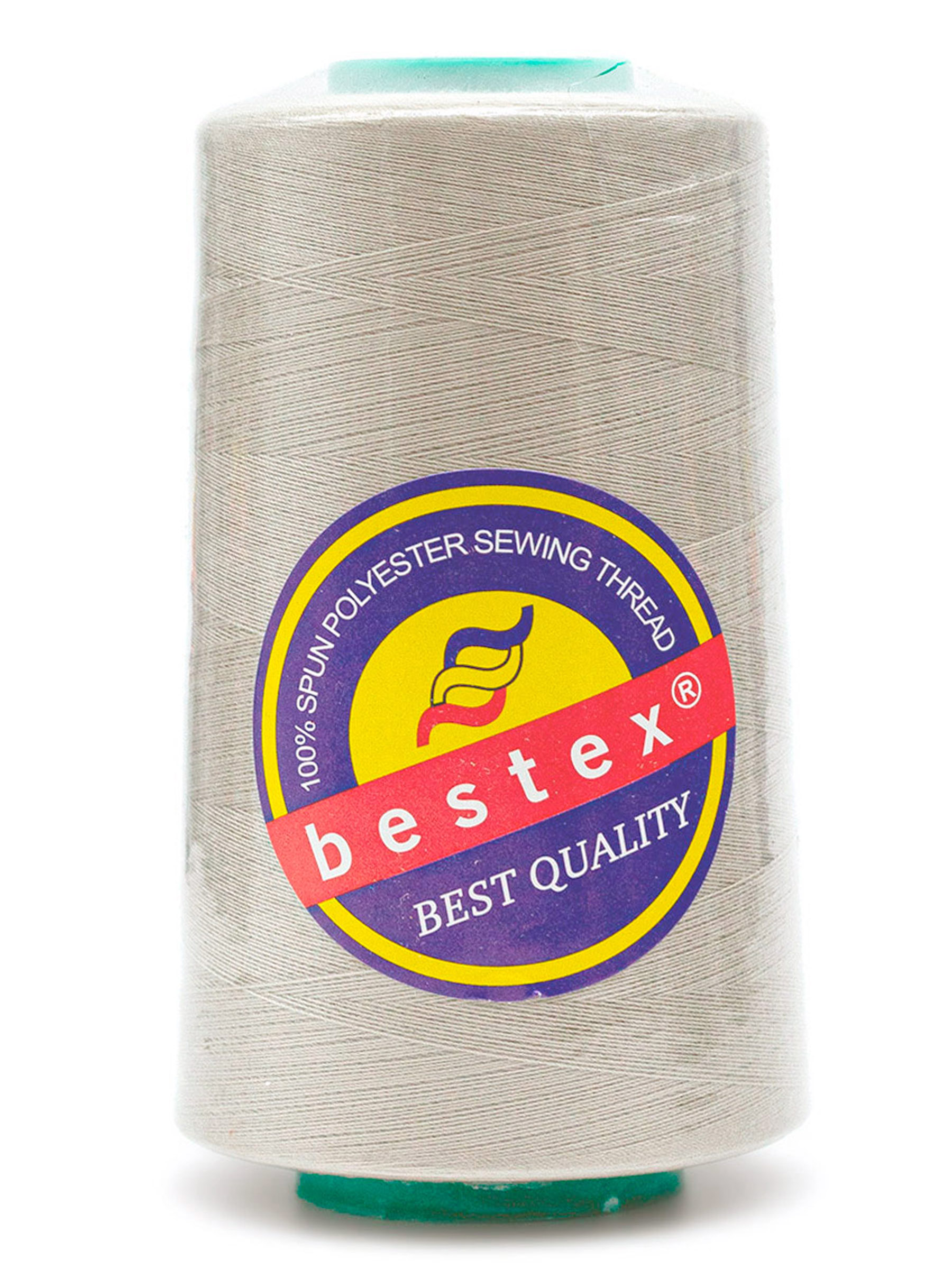 Нитки Bestex 50/2 5000 ярд 1 шт 173 светлый серый - фото 5