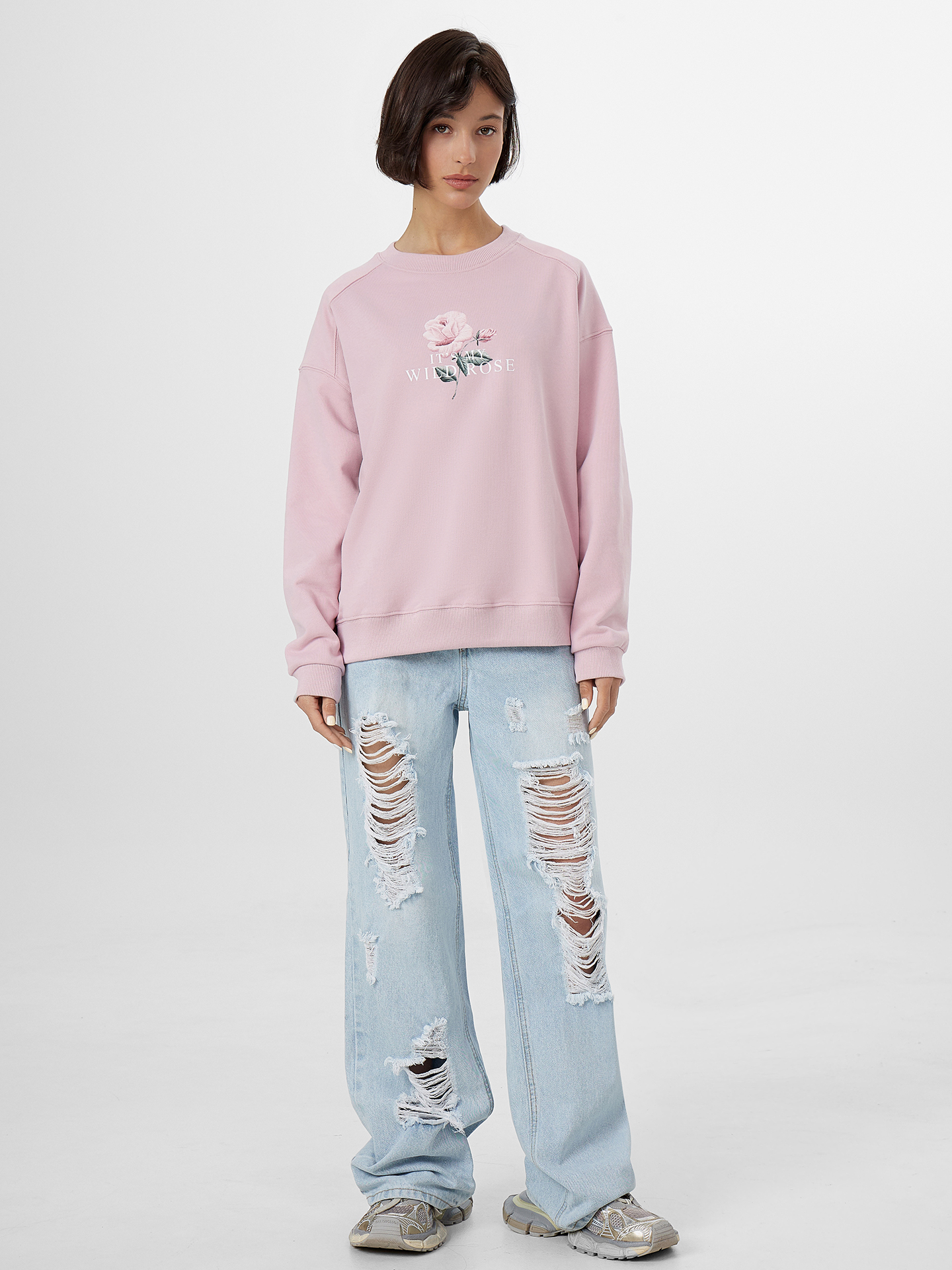 Свитшот Mark Formelle (Марк Формэль) 122969/св.сирень +печать - фото 3