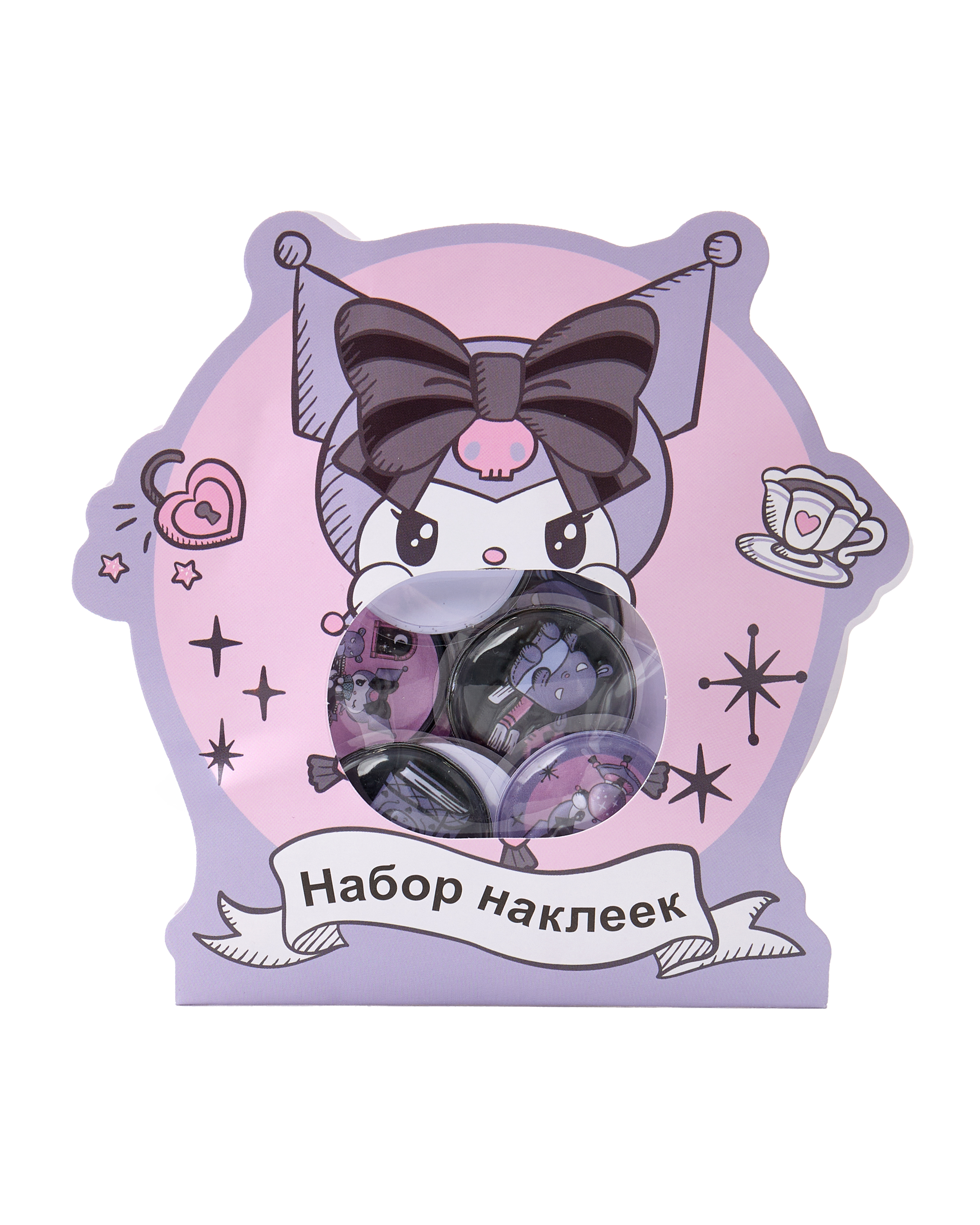 Изображение товара Набор наклеек Attivio Kuromi 12 штук KM2451074 яркий дизайн