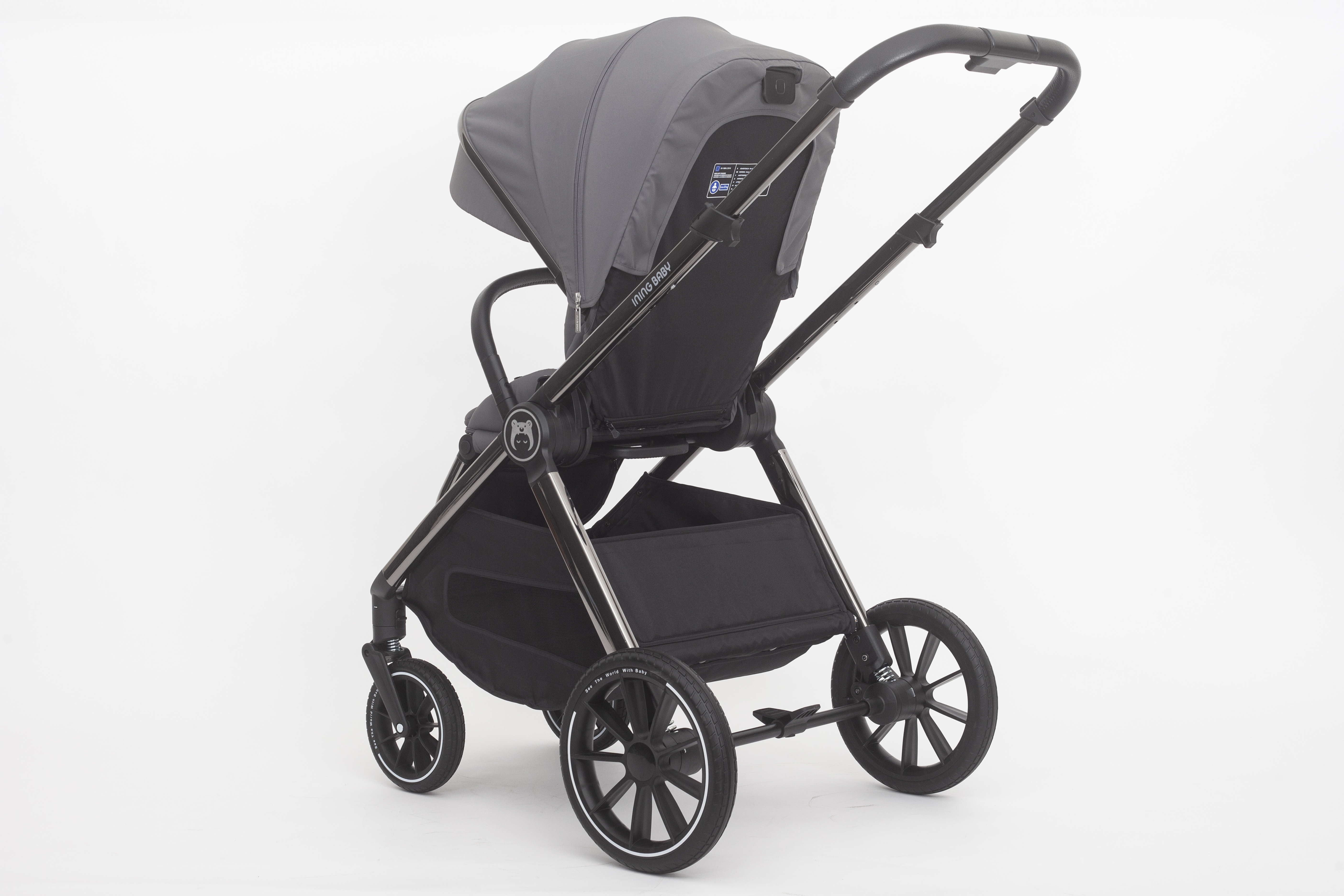 Коляска 2в1 Ining baby pro grey - фото 5