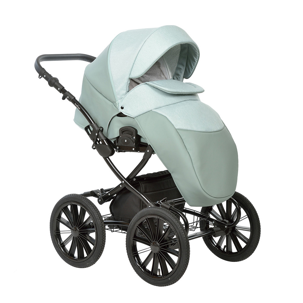 Коляска 2в1 Indigo Porto Classic 05 св.-зеленый - фото 3